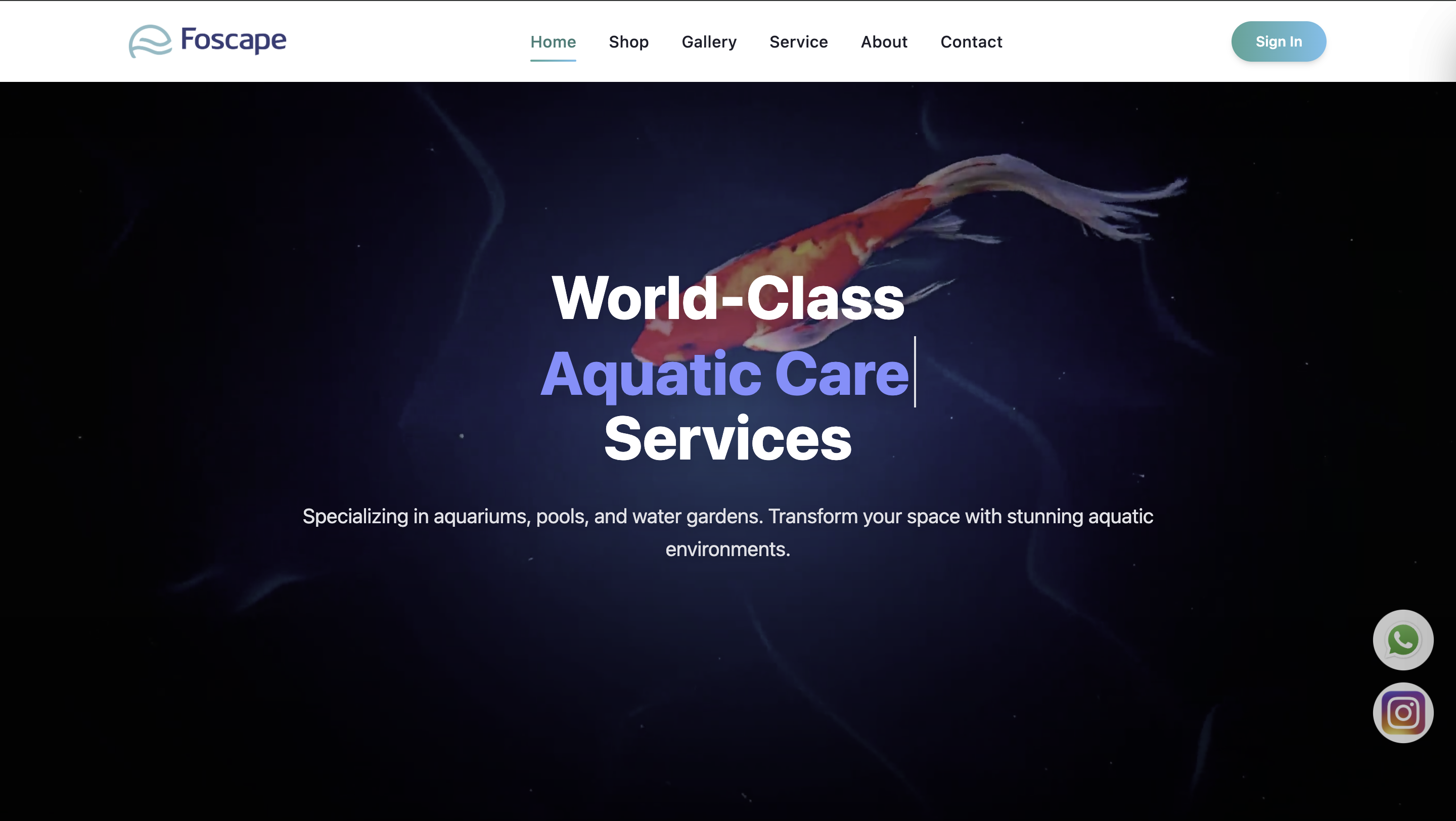 The Foscape Aquatic Care
